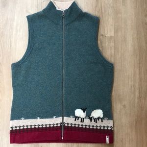 Woolrich Lambs Zip-up Sweater Vest